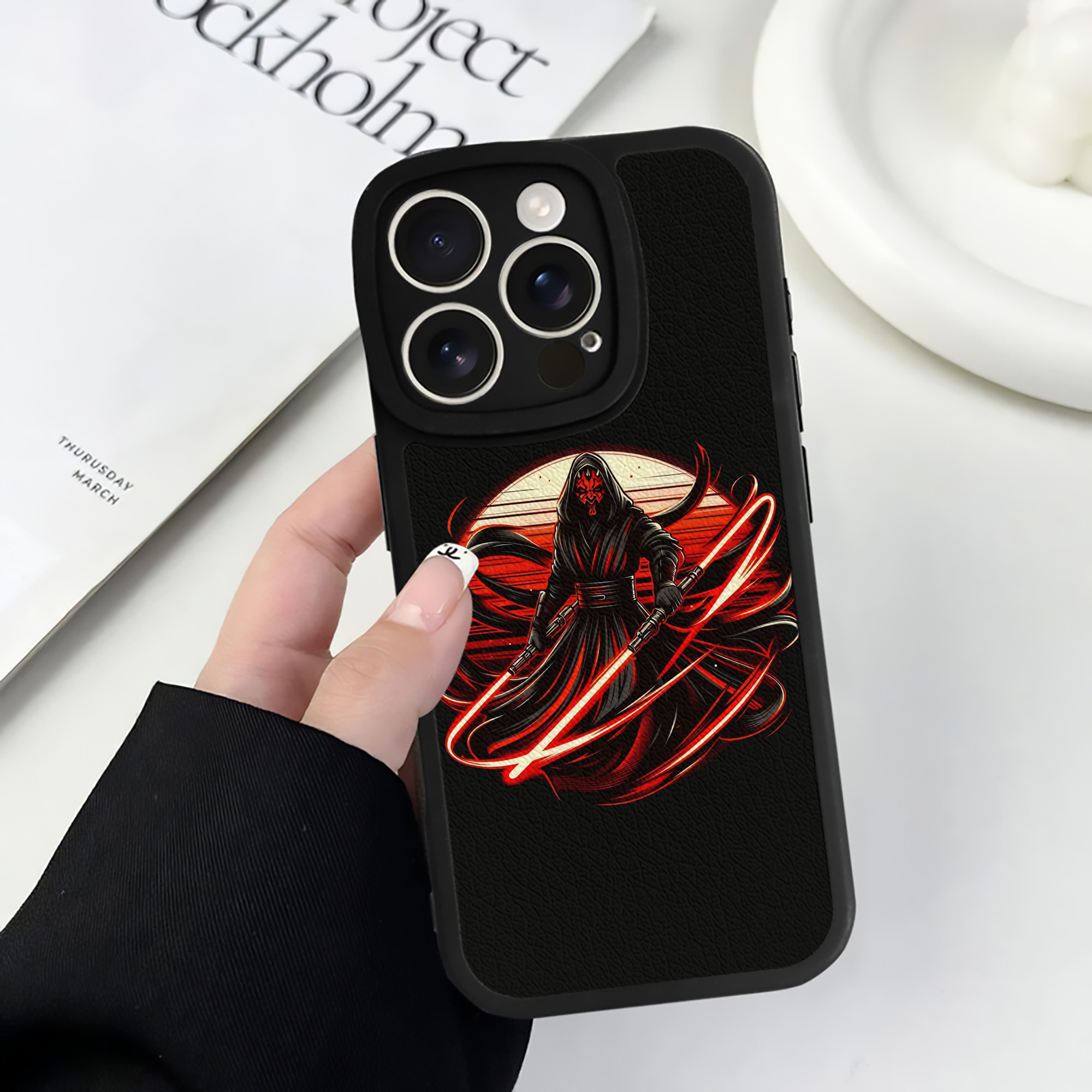 （画像用） スター・ウォーズ Star Wars 【iPhone 16シリーズ対応】シリコンスマホケース（レザー調） 材質：シリコン